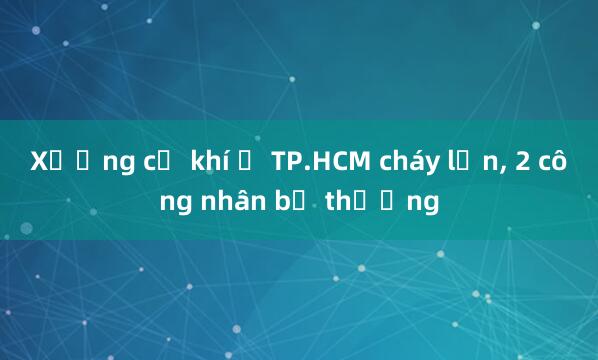 Xưởng cơ khí ở TP.HCM cháy lớn， 2 công nhân bị thương