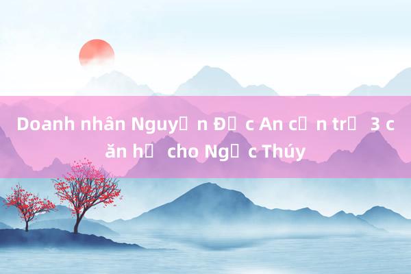 Doanh nhân Nguyễn Đức An cấn trừ 3 căn hộ cho Ngọc Thúy