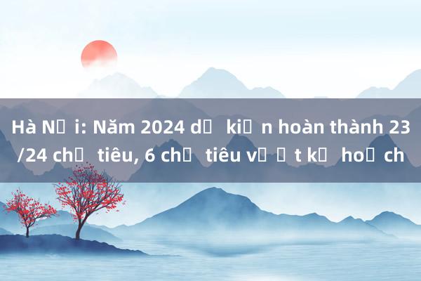 Hà Nội: Năm 2024 dự kiến hoàn thành 23/24 chỉ tiêu, 6 chỉ tiêu vượt kế hoạch