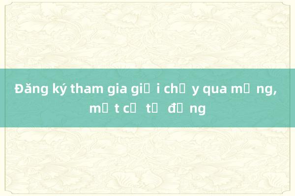 Đăng ký tham gia giải chạy qua mạng, mất cả tỉ đồng