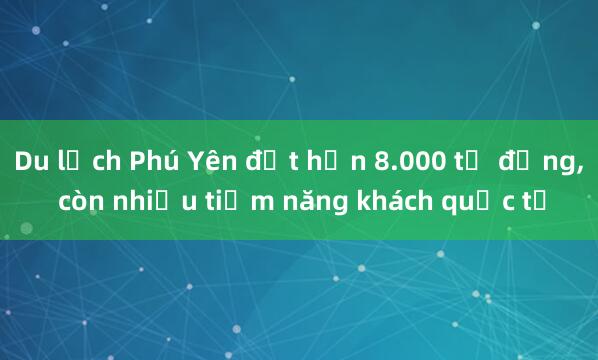 Du lịch Phú Yên đạt hơn 8.000 tỉ đồng， còn nhiều tiềm năng khách quốc tế